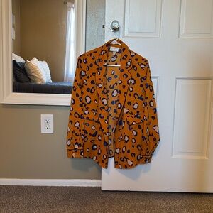 3.1 Phillip Lim Orange and Blue Animal Print Blazer
